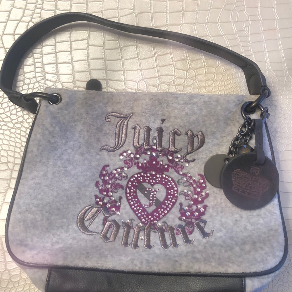 Juicy couture smaller gray purse never used
